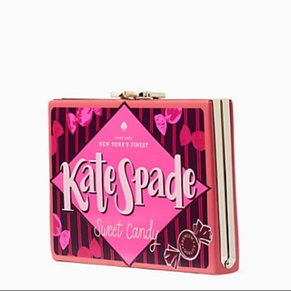 Authentic Kate Spade leather L.Edition candy box snap buckle leather clutch - Picture 5 of 16